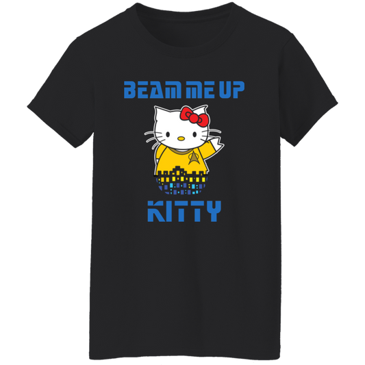 ArtichokeUSA Custom Design. Beam Me Up Kitty. Fan Art / Parody. Ladies' 5.3 oz. T-Shirt