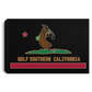OPG Custom Design #9. Golf Southern California. California State Flag / Yogi Bear Playing Golf Parody. Landscape Canvas .75in Frame