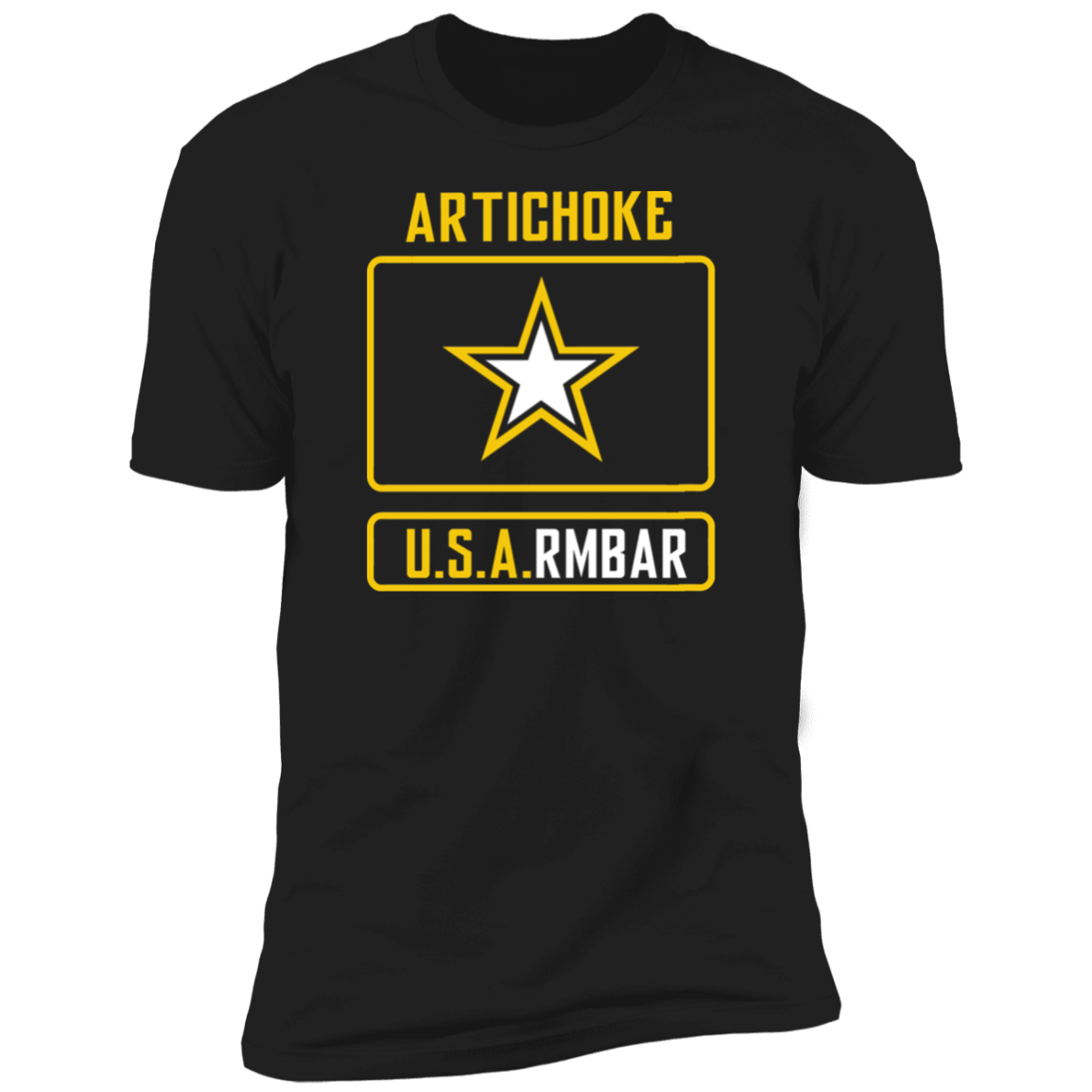 ArtichokeUSA Custom Design #54. Artichoke USArmbar. US Army Parody. Ultra Soft Cotton T-Shirt