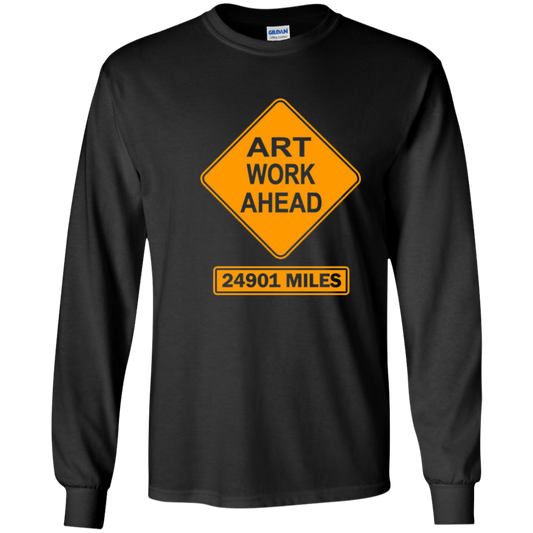 ArtichokeUSA Custom Design. Art Work Ahead. 24,901 Miles (Miles Around the Earth). Youth LS T-Shirt