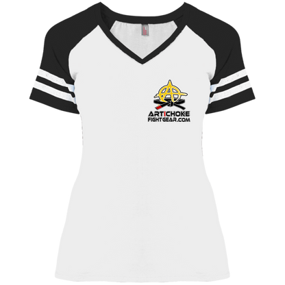 Artichoke Fight Gear Custom Design #2. USE ARMBARS. Ladies' Game V-Neck T-Shirt