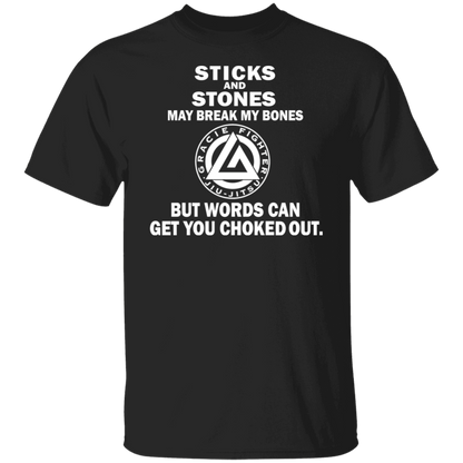 Artichoke Fight Gear Custom Design #19. Sticks and Stones. 100% Cotton T-Shirt