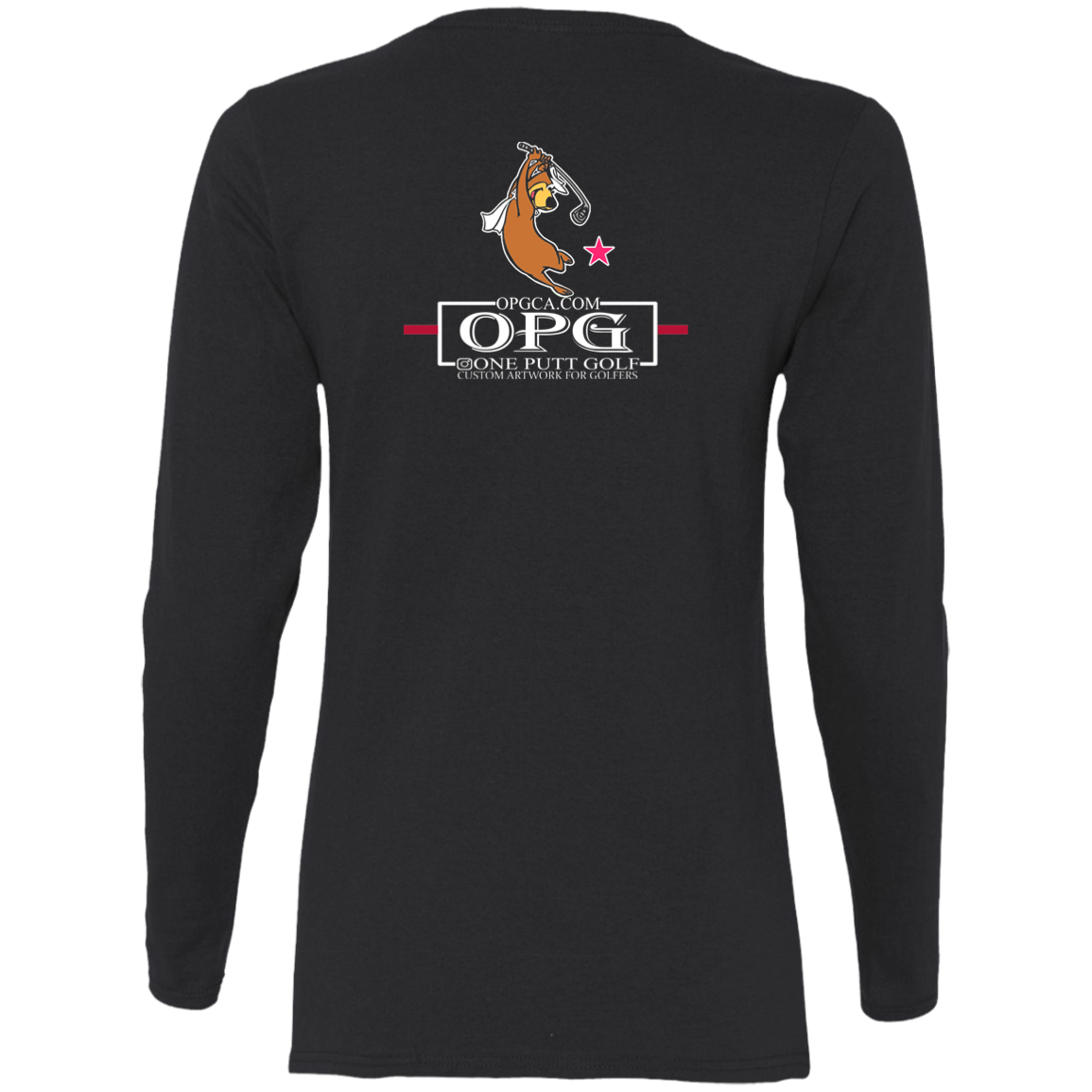 OPG Custom Design #15. Golf Southern California with Yogi Bear Fan Art. Ladies' 100% Cotton T-Shirt