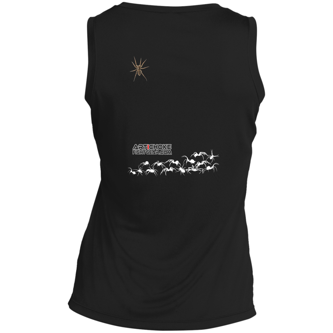 Artichoke Fight Gear Custom Design #1. Arachnophobia: Fear of Spiders. Spider Guard. It's a Jiu Jitsu Thing. Ladies' Sleeveless V-Neck Performance Tee