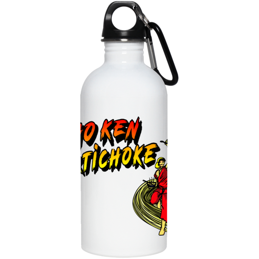 ArtichokeUSA Custom Design. Pho Ken Artichoke. Street Fighter Parody. Gaming. 20 oz. Stainless Steel Water Bottle
