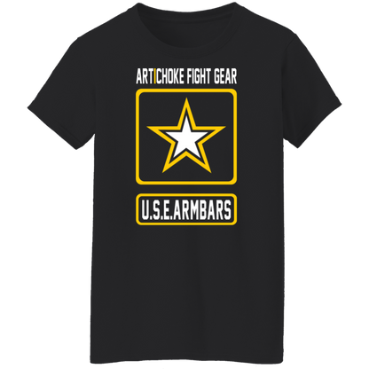 Artichoke Fight Gear Custom Design #2. USE ARMBARS. Ladies' 100% Pre-Shrunk Cotton T-Shirt