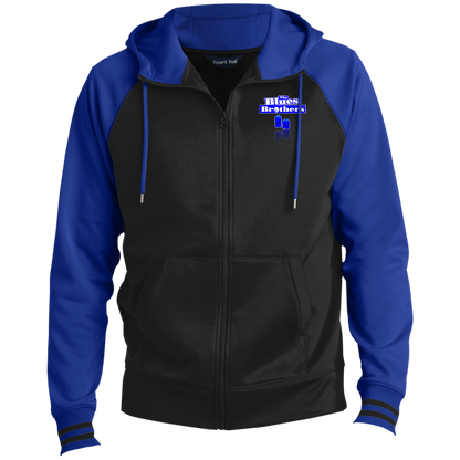 OPG Custom Design #3. Blue Tees Blues Brothers Fan Art. Sport-Wick® Full-Zip Hooded Jacket