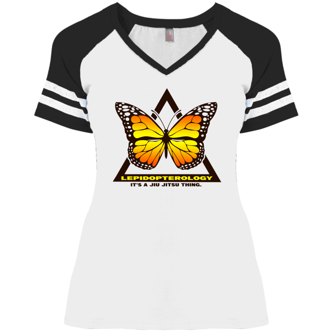 Artichoke Fight Gear Custom Design #6. Lepidopterology (Study of butterflies). Butterfly Guard. Ladies' Game V-Neck T-Shirt