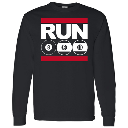 The GHOATS Custom Design. #29 run 8 9 10 ball. LS T-Shirt 5.3 oz.