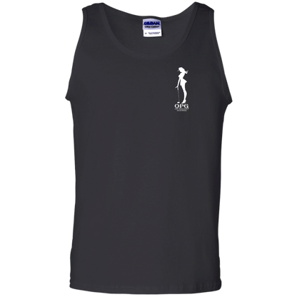 OPG Custom Design #10. Lady on Front / Flag Pole Dancer On Back.6 oz.100% Cotton Tank Top
