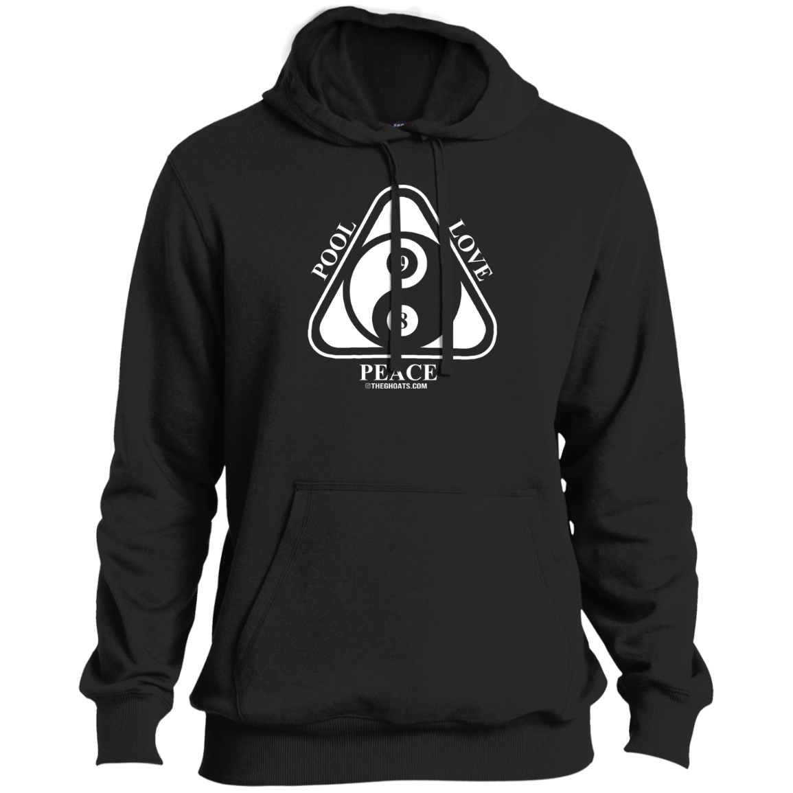 The GHOATS Custom Design #9. Ying Yang. Pool Love Peace. Tall Pullover Hoodie