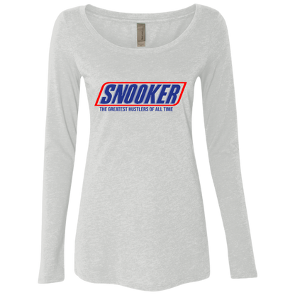 The GHOATS Custom Design. #35 SNOOKER. Ladies' Triblend LS Scoop