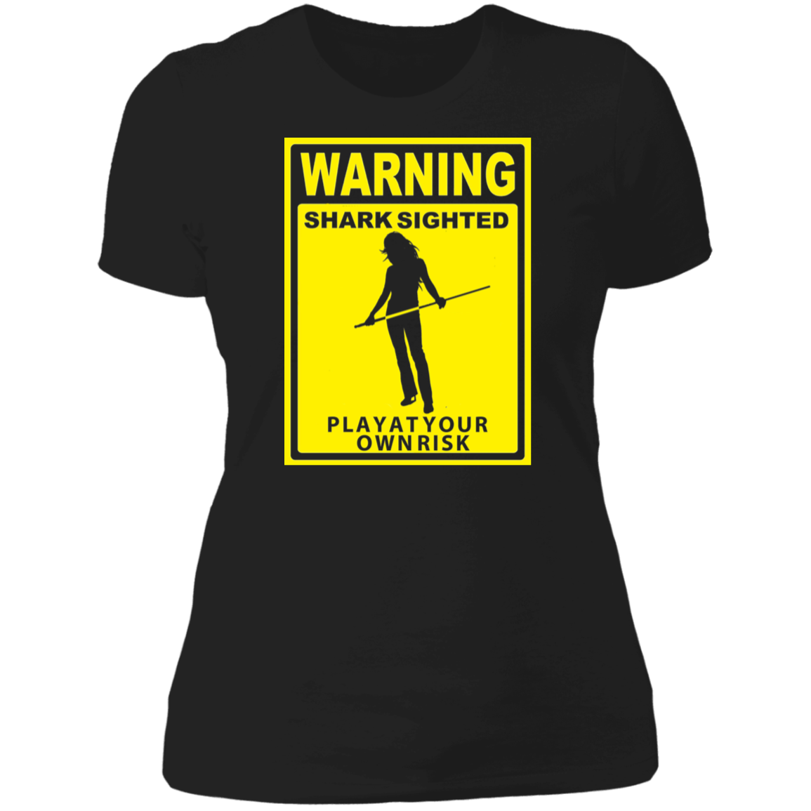 The GHOATS Custom Design. #34 Beware of Sharks. Play at Your Own Risk. (Ladies only version). Ladies' Boyfriend T-Shirt