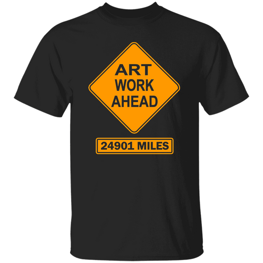ArtichokeUSA Custom Design. Art Work Ahead. 24,901 Miles (Miles Around the Earth). 100% Cotton T-Shirt