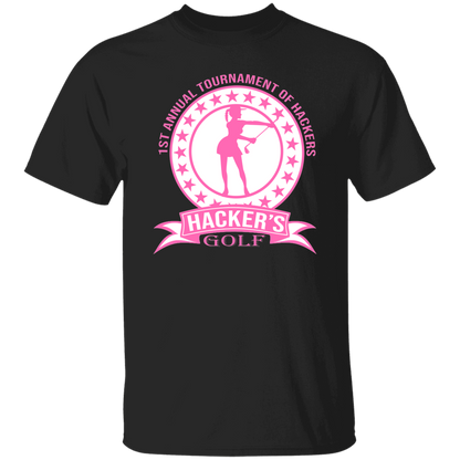 ZZZ#20 OPG Custom Design. 1st Annual Hackers Golf Tournament. Ladies Edition. 100% Cotton T-Shirt