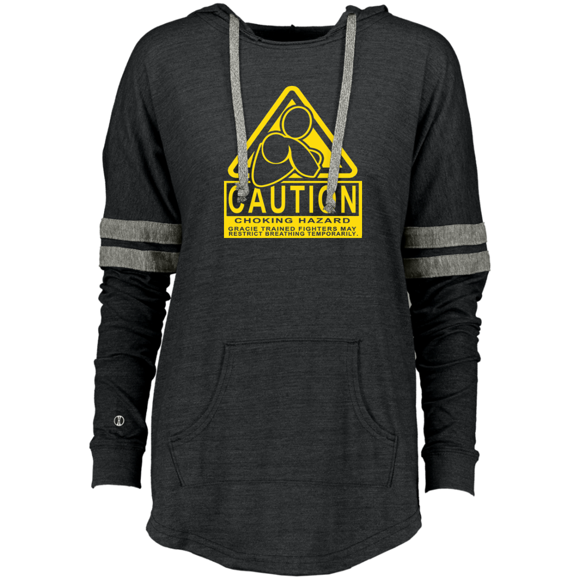 Artichoke Fight Gear Custom Design #7. Choking Hazard. Ladies Hooded Low Key Pullover