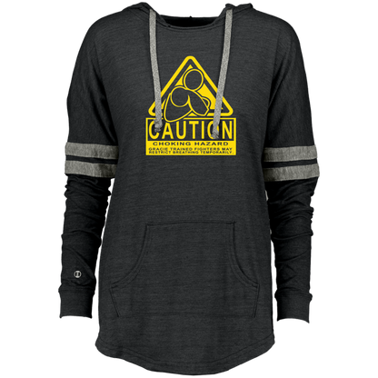 Artichoke Fight Gear Custom Design #7. Choking Hazard. Ladies Hooded Low Key Pullover
