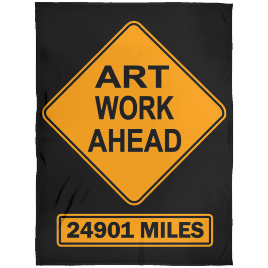 ArtichokeUSA Custom Design. Art Work Ahead. 24,901 Miles (Miles Around the Earth). Fleece Blanket 60x80