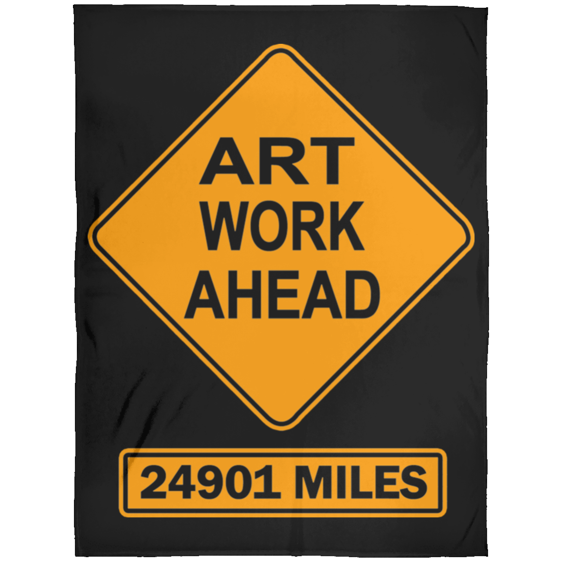 ArtichokeUSA Custom Design. Art Work Ahead. 24,901 Miles (Miles Around the Earth). Fleece Blanket 60x80