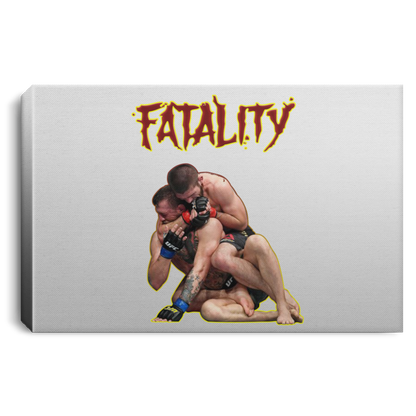 Artichoke Fight Gear Custom Design #11. Fatality. Mortal Kombat Parody. MMA.  Landscape Canvas .75in Frame