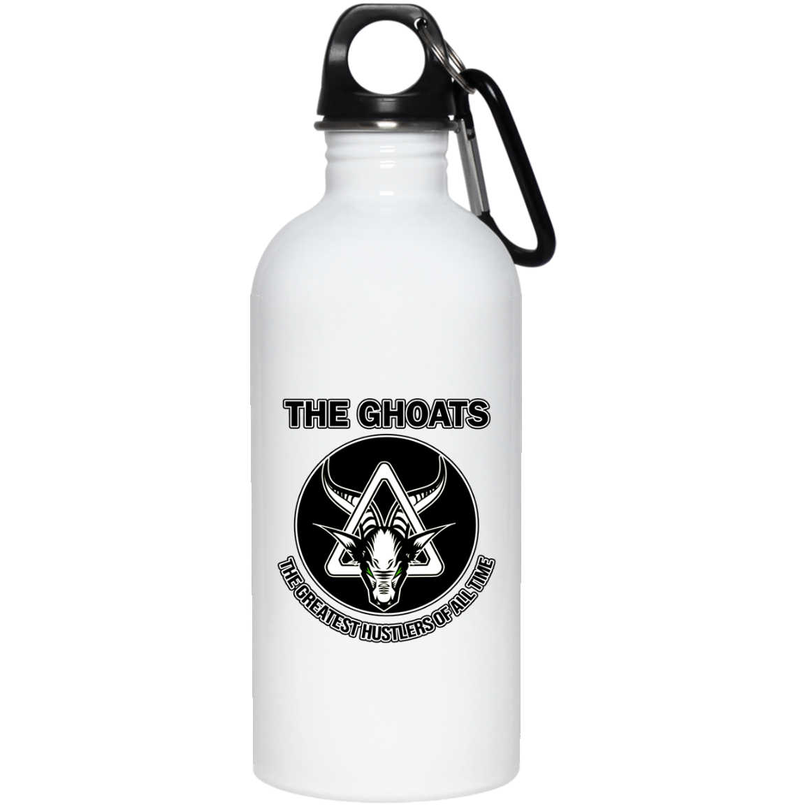 The GHOATS custom design. #0 Front and Back Design. 20 oz. Stainless Steel Water Bottle
