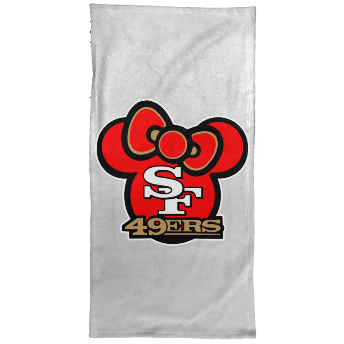 ArtichokeUSA Custom Design #51. Hello 49ers. SF 49ers/Hello Kitty Parody. TV Sports.  Hand Towel - 15x30