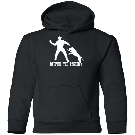 ArtichokeUSA Custom Design. Ruffing the Passer. Pitbull Edition. Male Version. Youth Pullover Hoodie