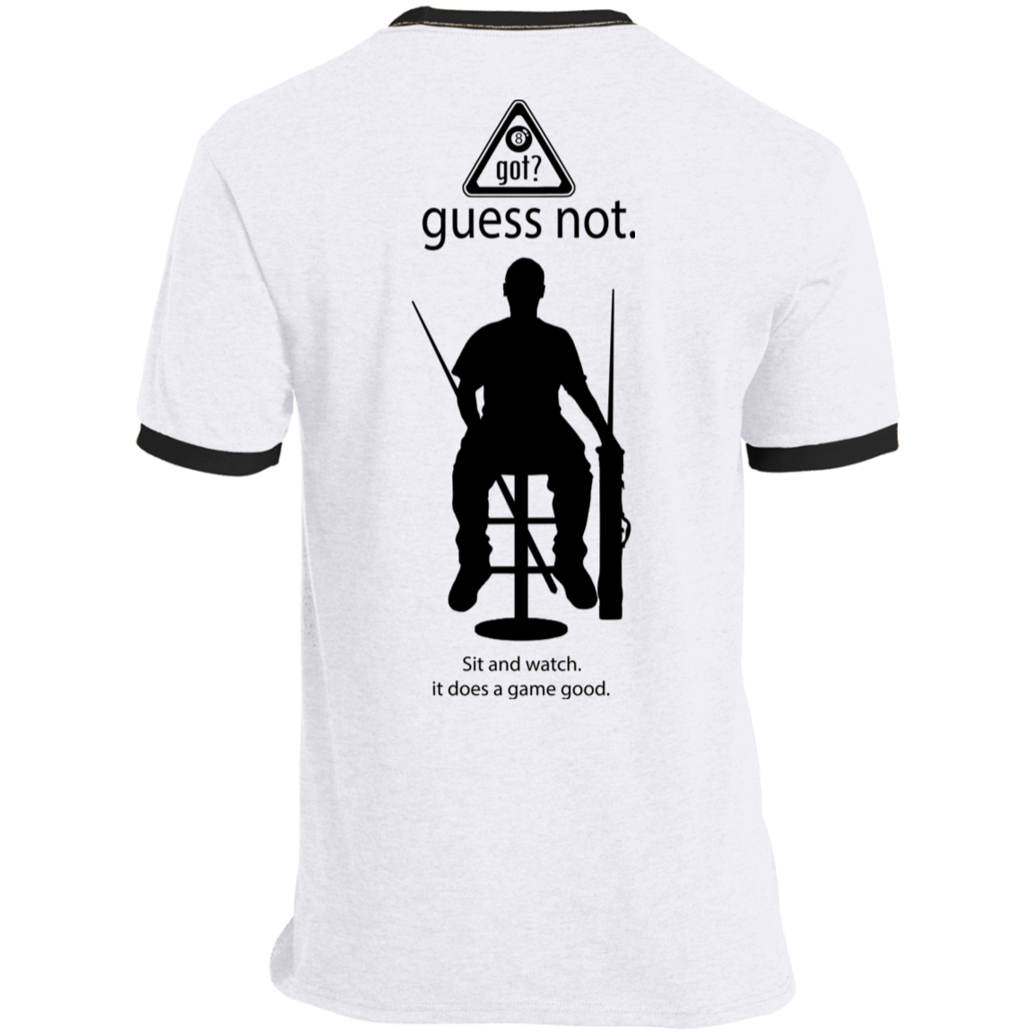 The GHOATS Custom Design. #40 Got Game? / Guess Not. Ringer Tee