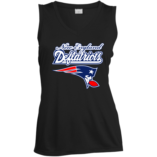ArtichokeUSA Custom Design. New England Deflatriots. New England Patriots Parody. Ladies' Sleeveless V-Neck