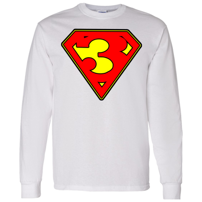 The GHOATS Custom Design. #38 Super 3. APA League. LS T-Shirt 5.3 oz.