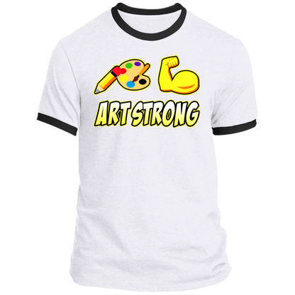 ArtichokeUSA Custom Design. Art Strong. Ringer Tee