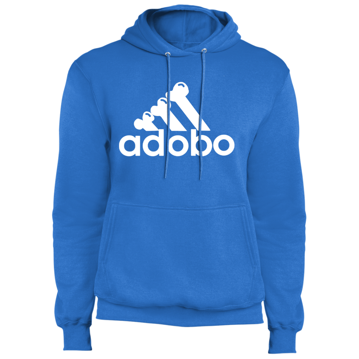 ArtichokeUSA Custom Design. Adobo. Adidas Parody. Fleece Pullover Hoodie