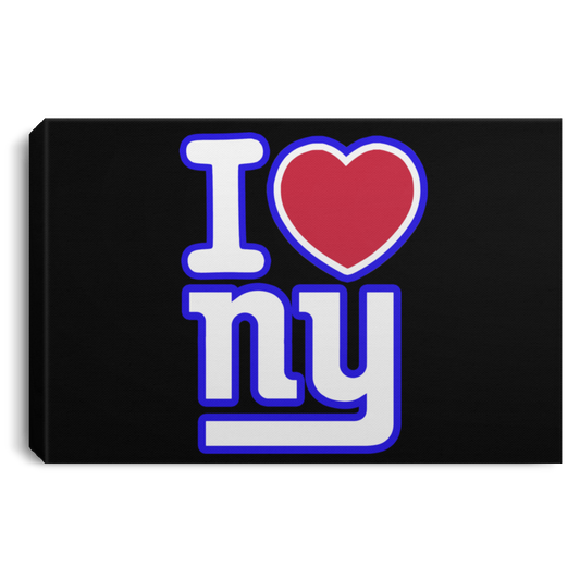 ArtichokeUSA Custom Design. I heart New York Giants. NY Giants Football Fan Art. Landscape Canvas .75in Frame