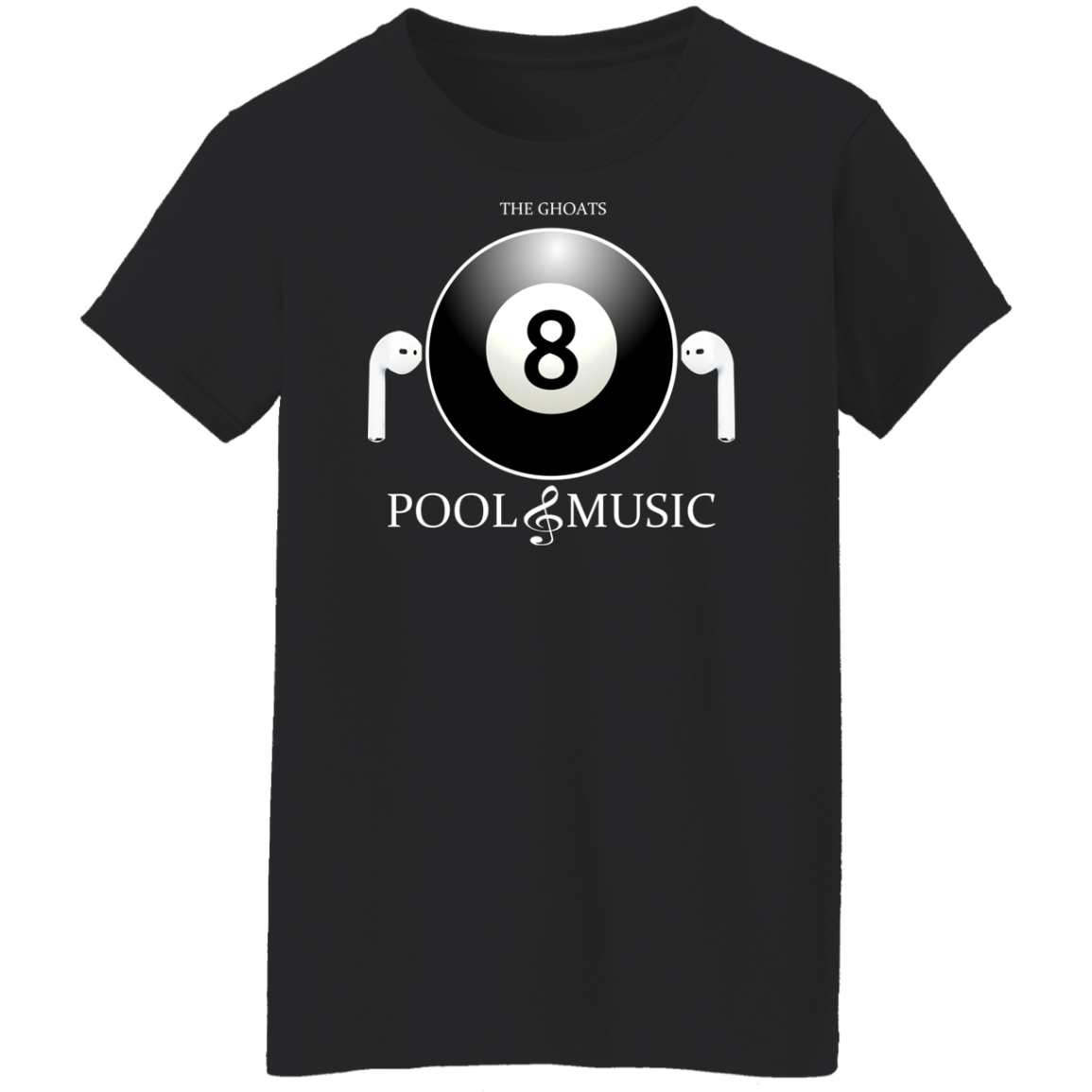 The GHOATS Custom Design. #19 Pool & Music. Ladies' Basic T-Shirt