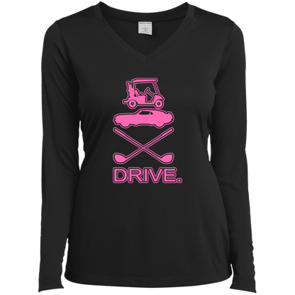 OPG Custom Design #8. Drive. Ladies’ Long Sleeve Performance V-Neck Tee