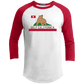 OPG Custom Design #14. Golf California. Youth 3/4 Raglan Sleeve Shirt