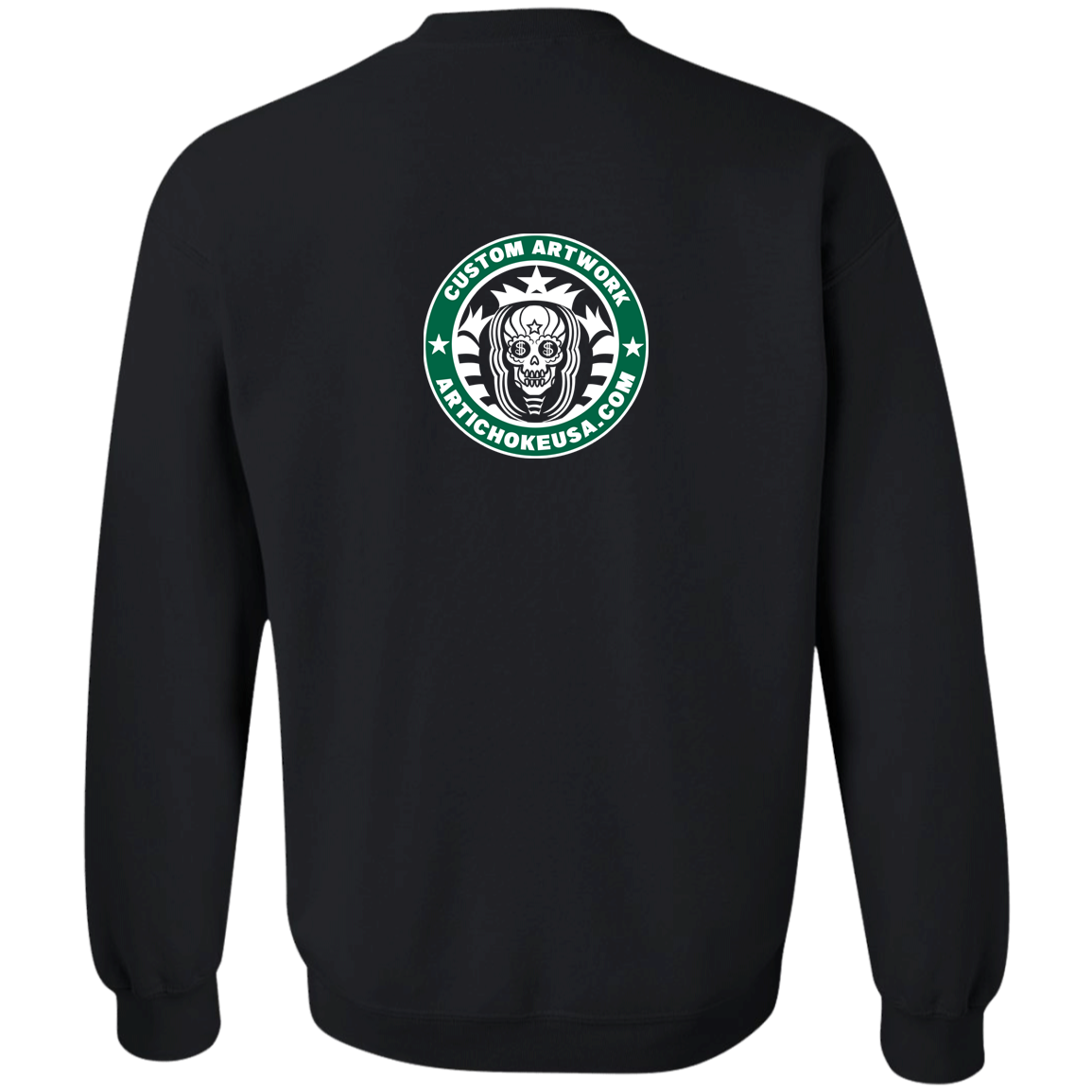 ArtichokeUSA Custom Design. Money Can't Buy Happiness But It Can Buy You Coffee. Crewneck Pullover Sweatshirt