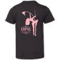 OPG Custom Design #10. Lady on Front / Flag Pole Dancer On Back. Youth Jersey T-Shirt