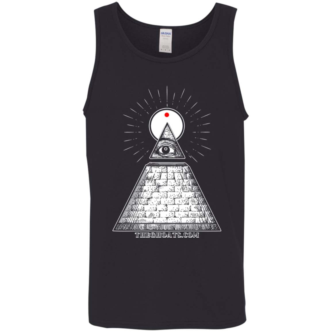 The GHOATS custom design #10. All Seeing Eye. Cotton Tank Top 5.3 oz.