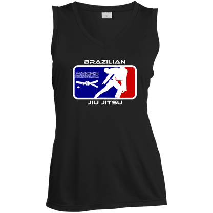 Artichoke Fight Gear Custom Design #4. MLB style BJJ. Ladies' Sleeveless V-Neck Performance Tee