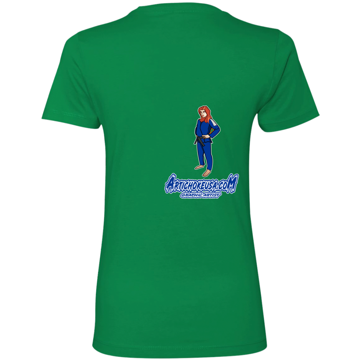 ArtichokeUSA Character and Font design. Let's Create Your Own Team Design Today. Amber. Ladies' Boyfriend T-Shirt