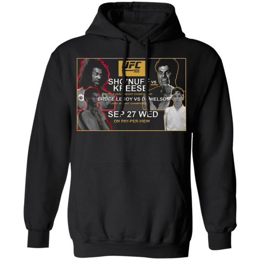 Artichoke Fight Gear Custom Design #15. UFC 909. Sho'Nuff vs Kreese. Co Main Event Bruce Lee Roy vs Danielson. MMA. UFC / The Last Dragon Movie Parody. Basic Hoodie