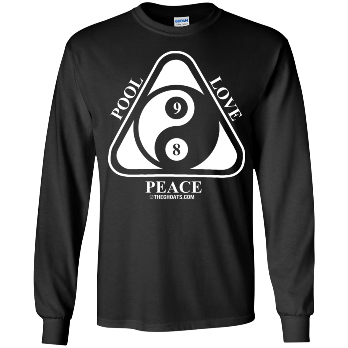 The GHOATS Custom Design #9. Ying Yang. Pool Love Peace. Youth LS T-Shirt