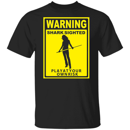 The GHOATS Custom Design. #34 Beware of Sharks. Play at Your Own Risk. (Ladies only version). Youth Basic 100% Cotton T-Shirt