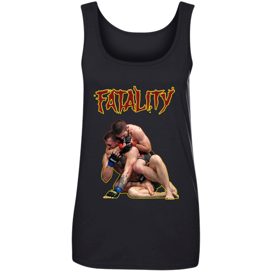 Artichoke Fight Gear Custom Design #11. Fatality. Mortal Kombat Parody. MMA. Ladies' 100% Ringspun Cotton Tank Top