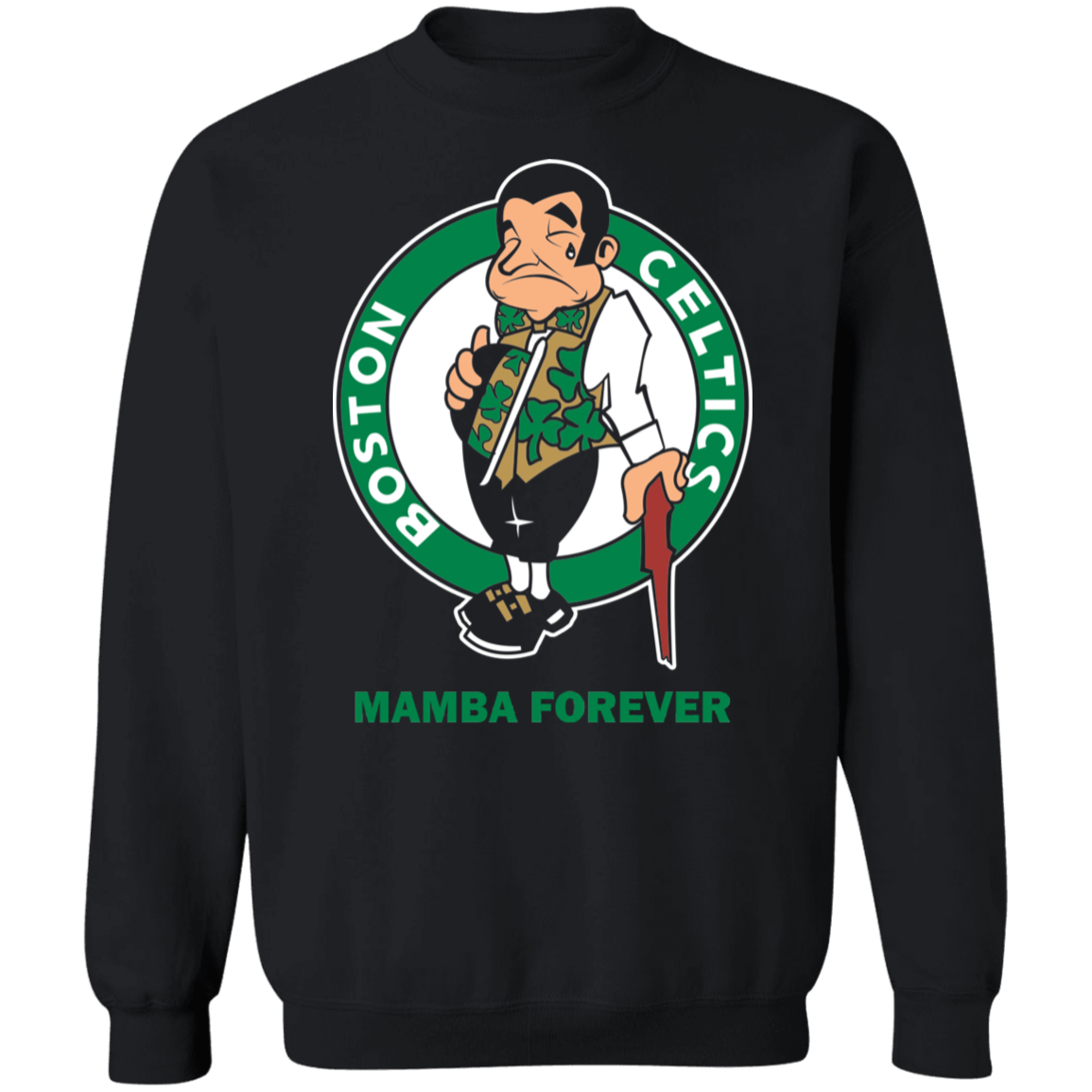 ArtichokeUSA Custom Design. RIP Kobe. Mamba Forever. Celtics / Lakers Fan Art Tribute. Crewneck Pullover Sweatshirt