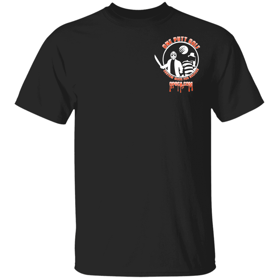 OPG Custom Design #23. Hack N Slice Golf. Freddy and Jason Fan Art. Youth 5.3 oz 100% Cotton T-Shirt