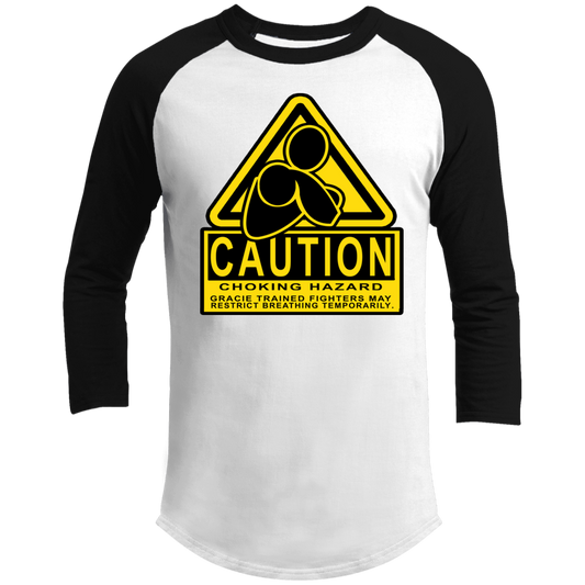 Artichoke Fight Gear Custom Design #7. Choking Hazard. 3/4 Raglan Sleeve Shirt