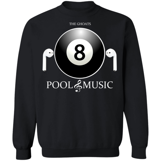 The GHOATS Custom Design. #19 Pool & Music. Crewneck Pullover Sweatshirt