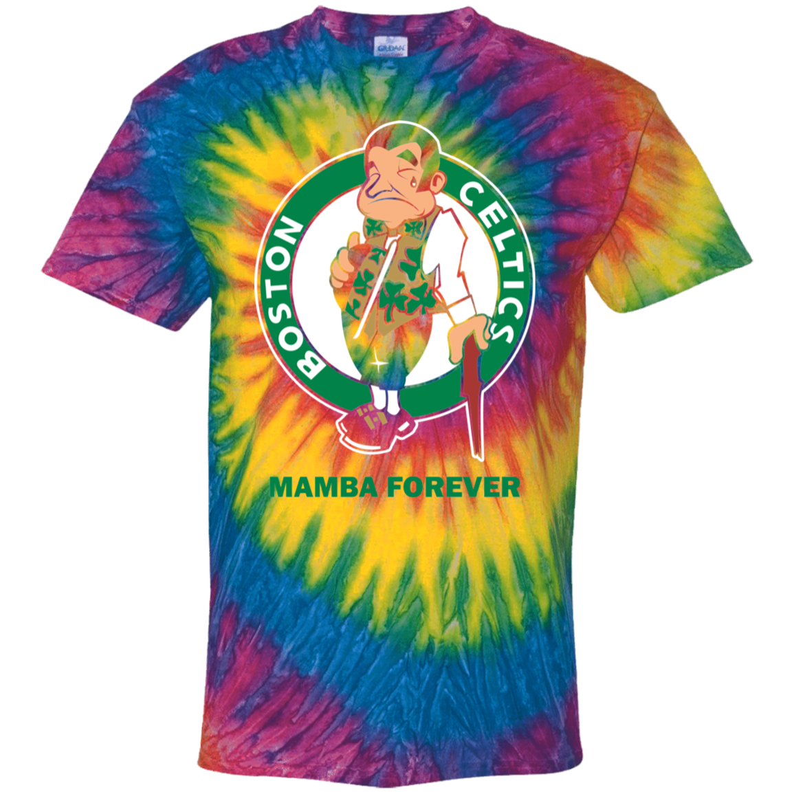 ArtichokeUSA Custom Design. RIP Kobe. Mamba Forever. Celtics / Lakers Fan Art Tribute. Youth Tie Dye T-Shirt